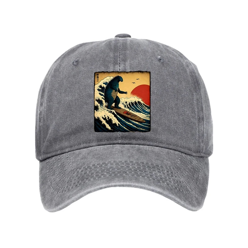 The Great Wave Washed Cap