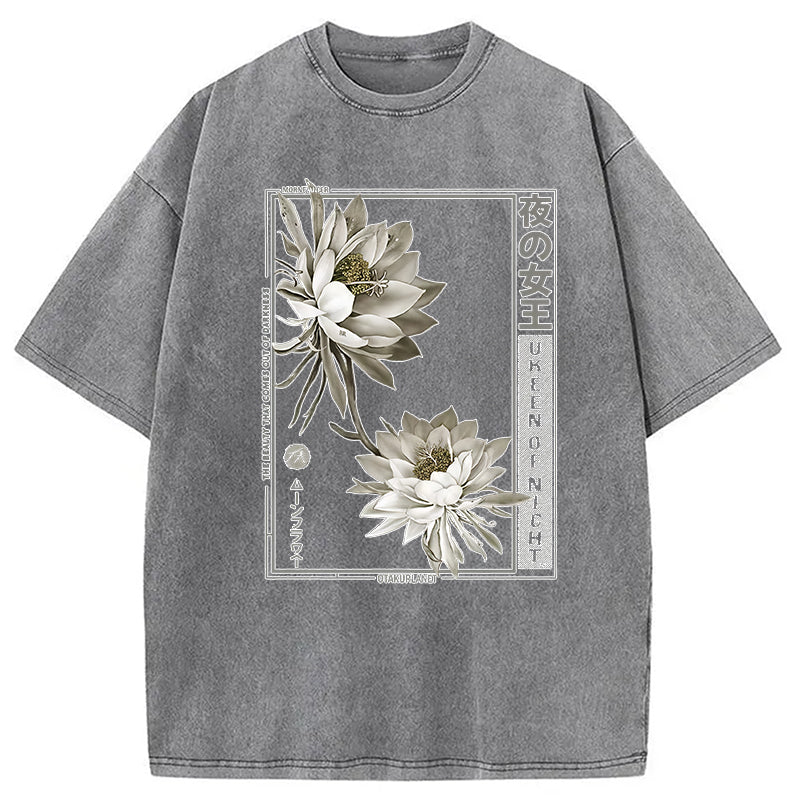 Japanese Epiphyllum Washed T-Shirt