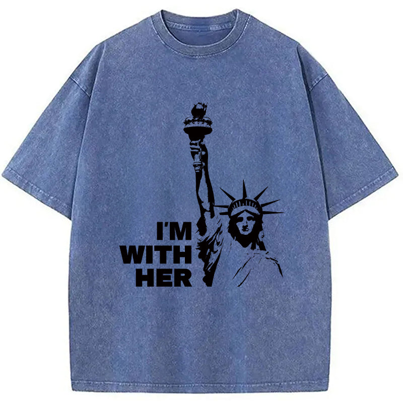 I'm With Her Washed T-Shirt