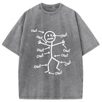 Ow Ow Ow Funny Scream Washed T-Shirt