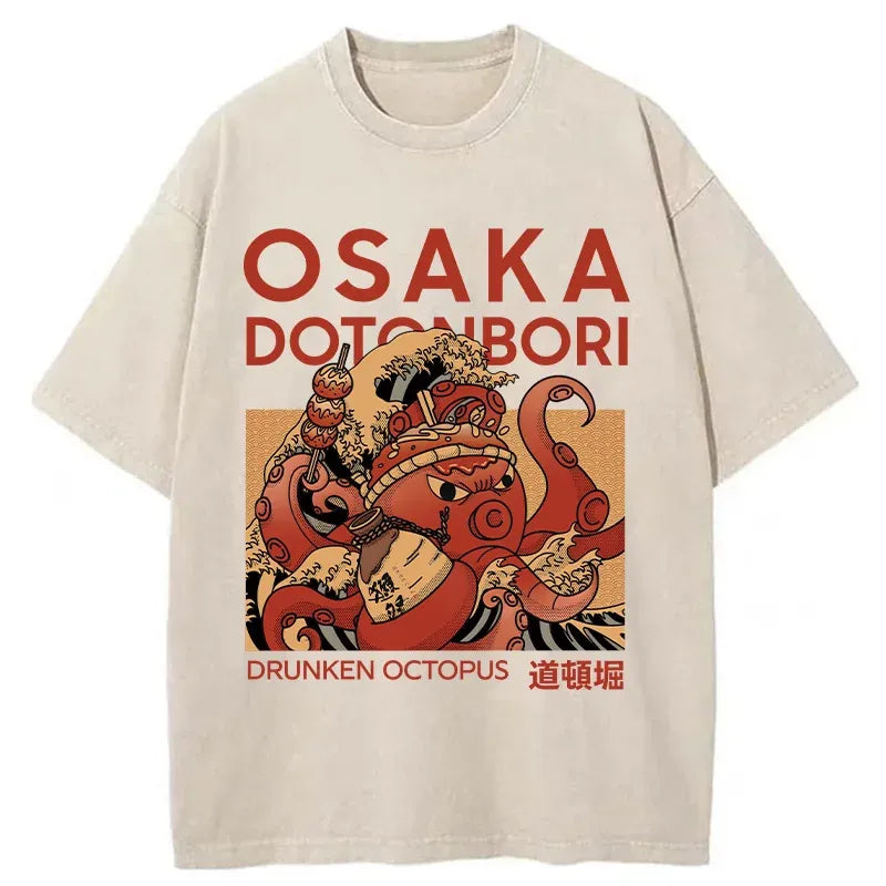 Osaka Octopus Monster Washed T-Shirt