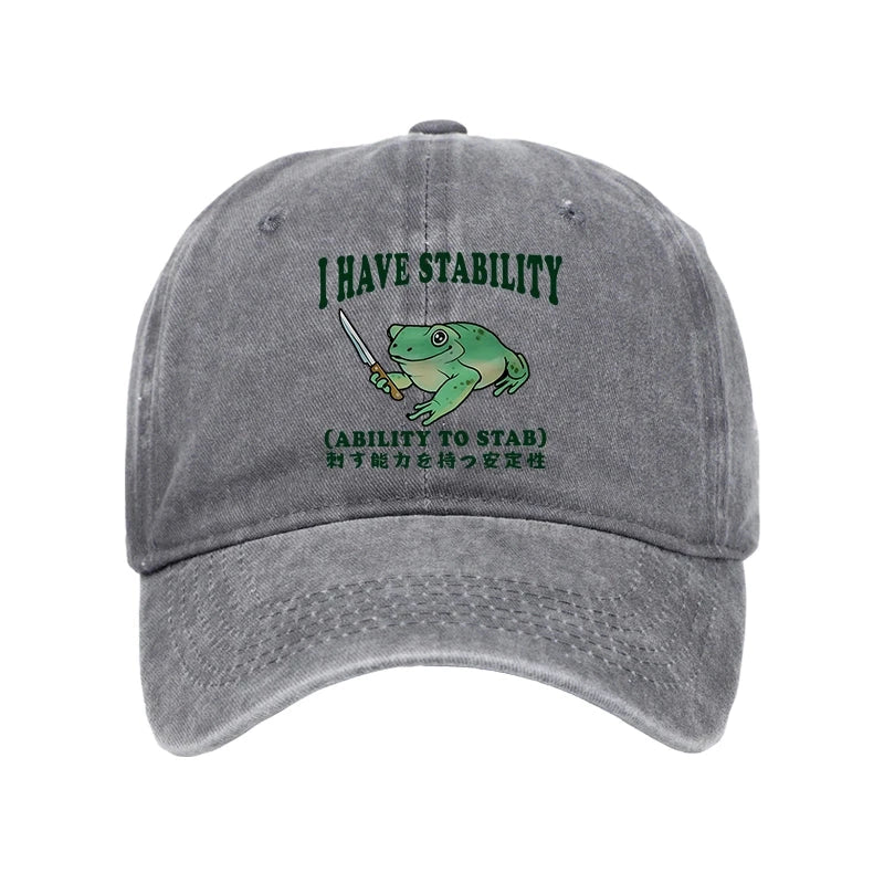 Mentally Stable Assassin Frog Washed Cap