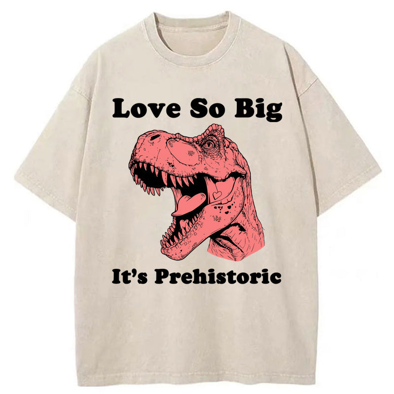 Unisex Prehistoric Love Washed T-Shirt
