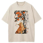 Unisex Orange Cat Wants To Eat Oranges Washed T-Shirt