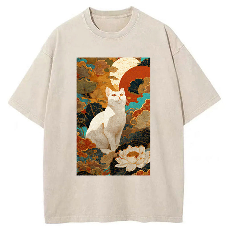 Unisex White Guardian Of The Vermilion Sun Washed T-Shirt