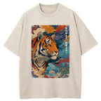 Unisex Tiger Of The Cloud Sea Washed T-Shirt