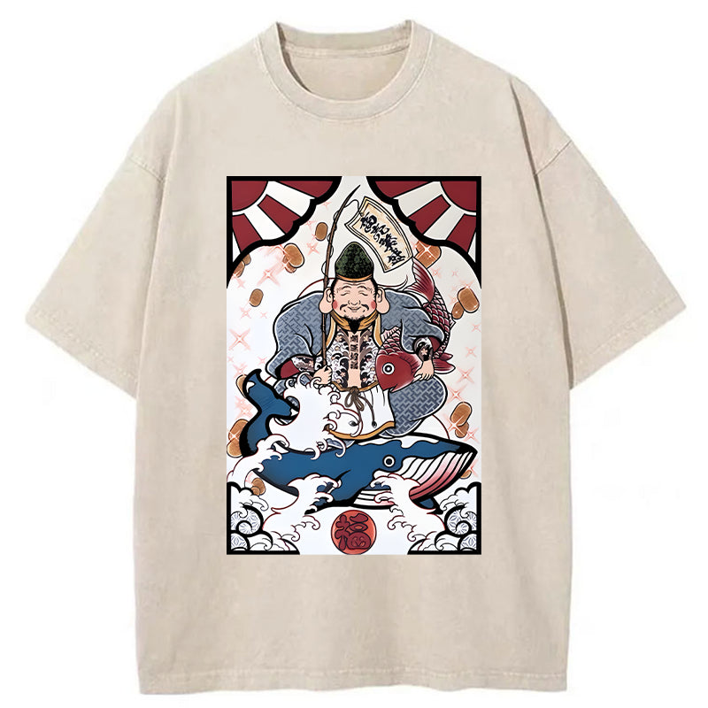 Unisex Ebisu And The Waves Washed T-Shirt