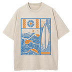 Unisex Minimalist Art Washed T-Shirt