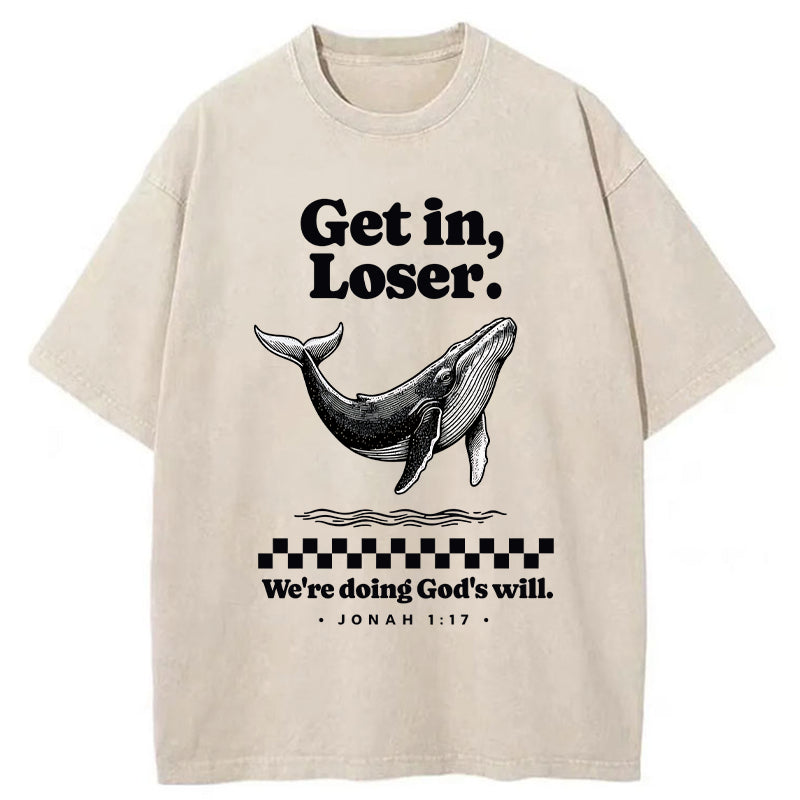 Unisex Follow God's Will Washed T-Shirt