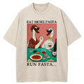 Unisex Eat More Pizza Washed T-Shirt