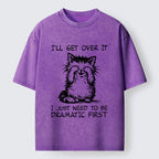 Unisex Dramatic First Cat Washed T-Shirt