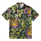 Tiger In The Jungle Button-up Shirt