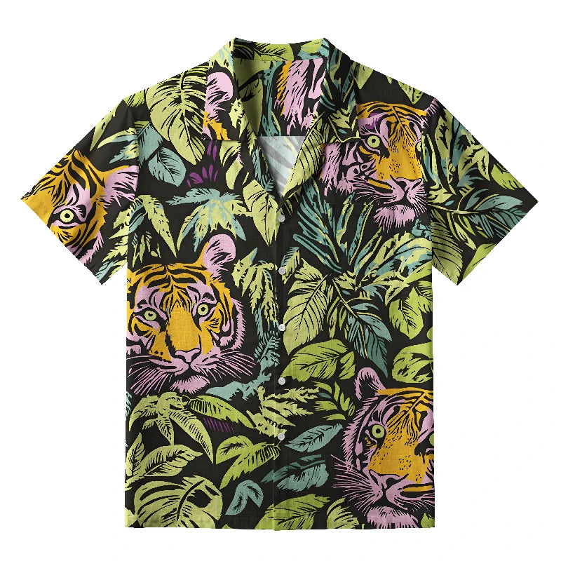 Tiger In The Jungle Hawaiian Shirt