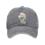 Samurai Shiba Dog Japanese Washed Cap