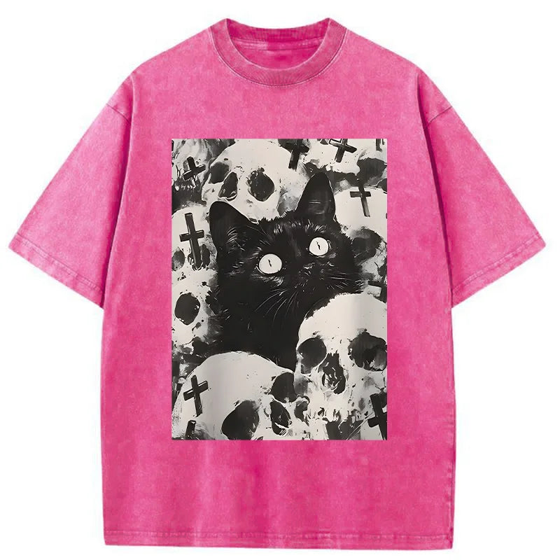 Desperate Cat Washed T-Shirt