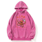 Octopus Drinks Soju Washed Hoodie