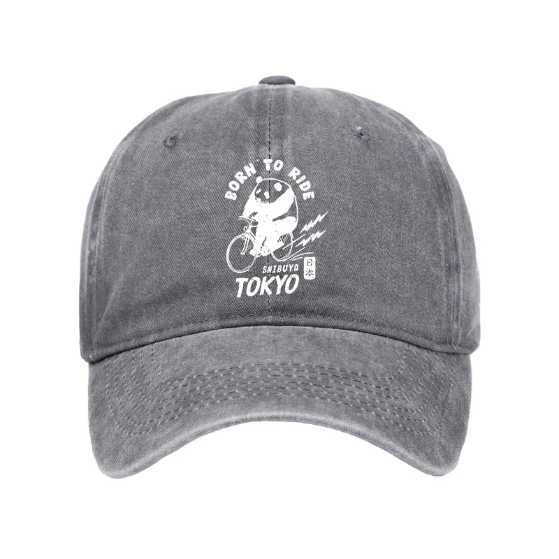 Pandas Ride Bicycles Washed Cap