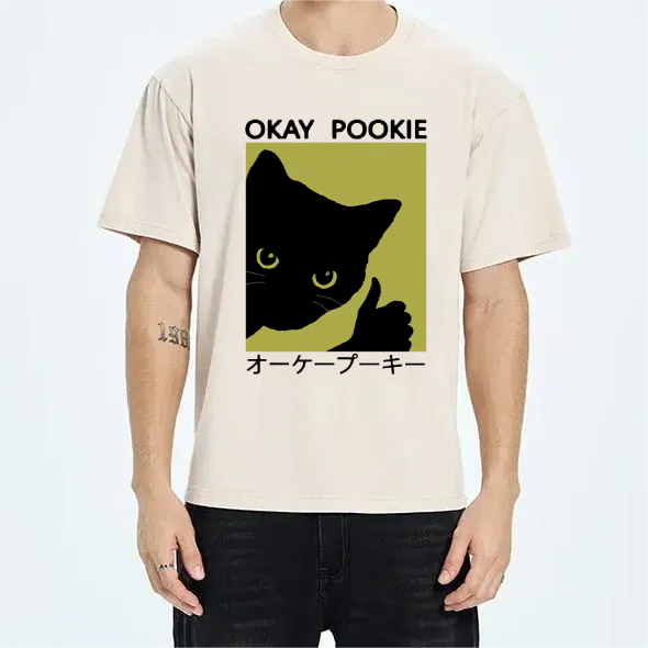 Okay Pookie Cat Washed T-Shirt