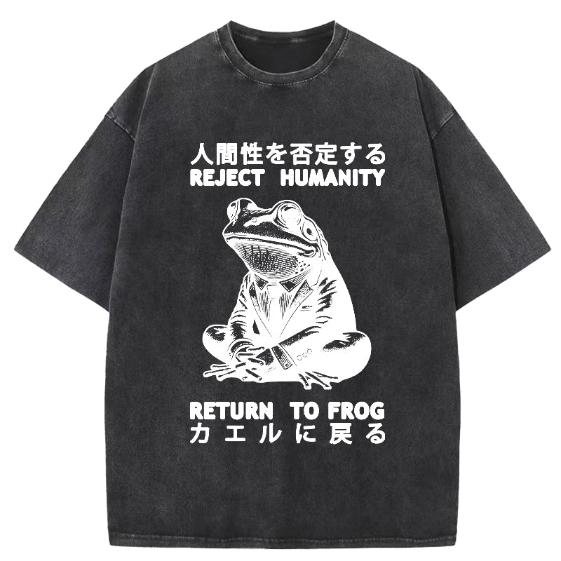 Reject Humanity Work Frog Washed T-Shirt