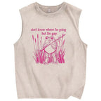 But I Am Gay Y2K Washed Tank Cherrykitten