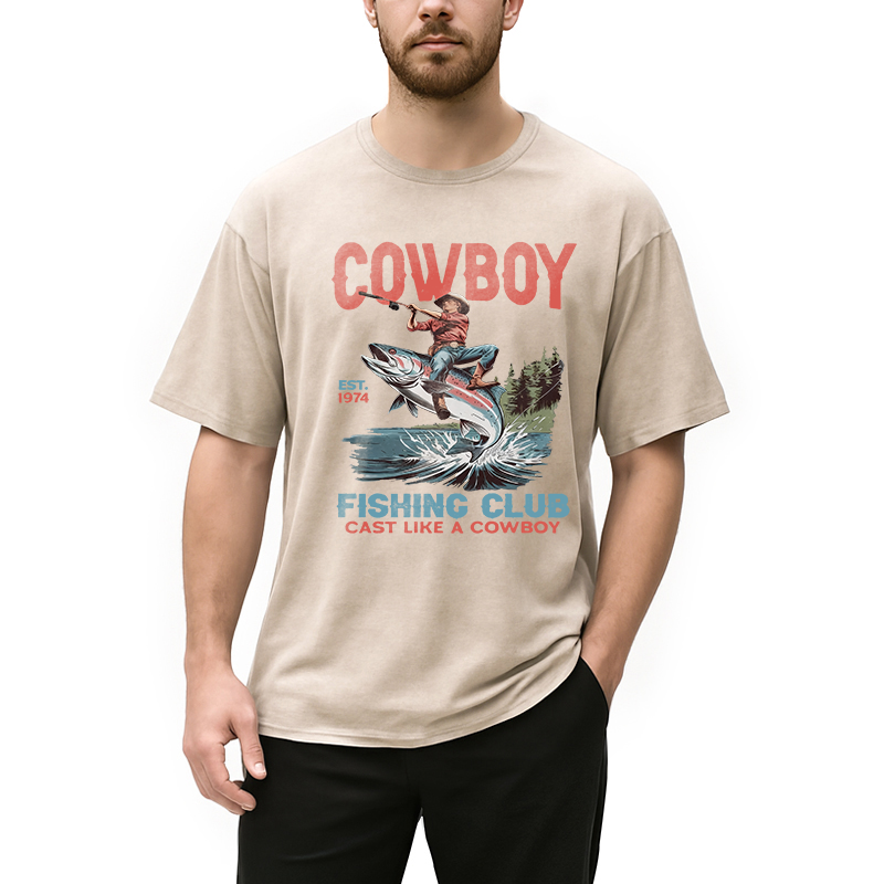 Vintage Cowboy Fish Washed T-Shirt