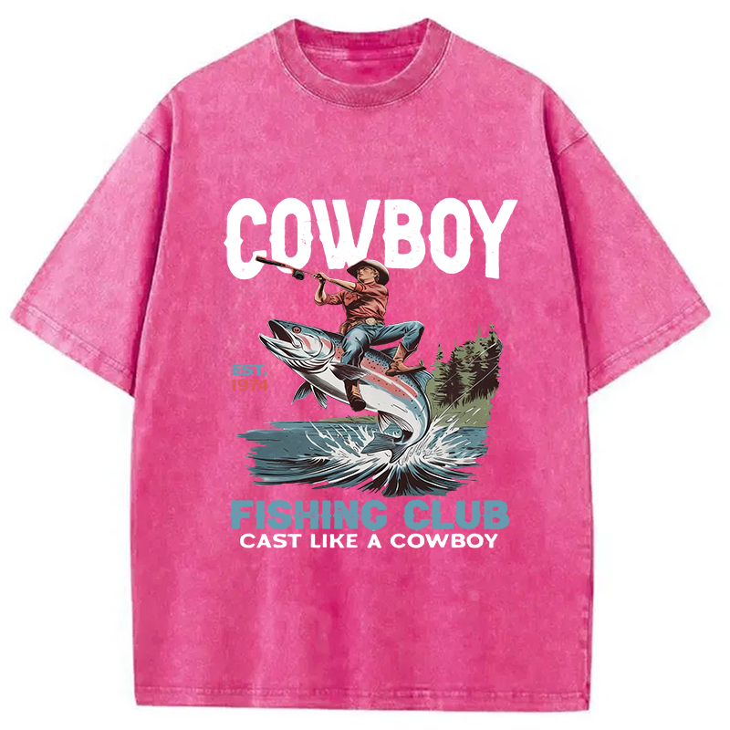Vintage Cowboy Fish Washed T-Shirt