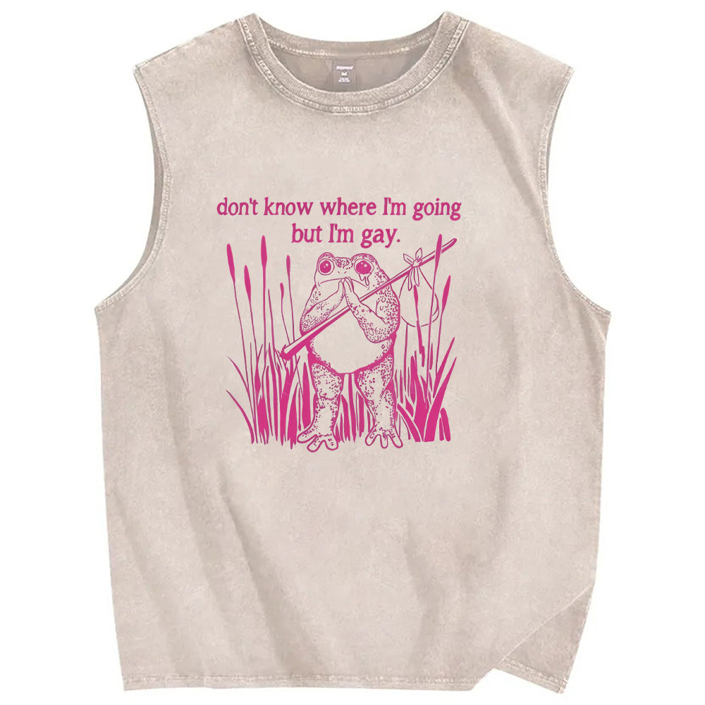 But I Am Gay Y2K Washed Tank Cherrykitten