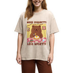 Bear Eating Spaghetti Washed T-Shirt