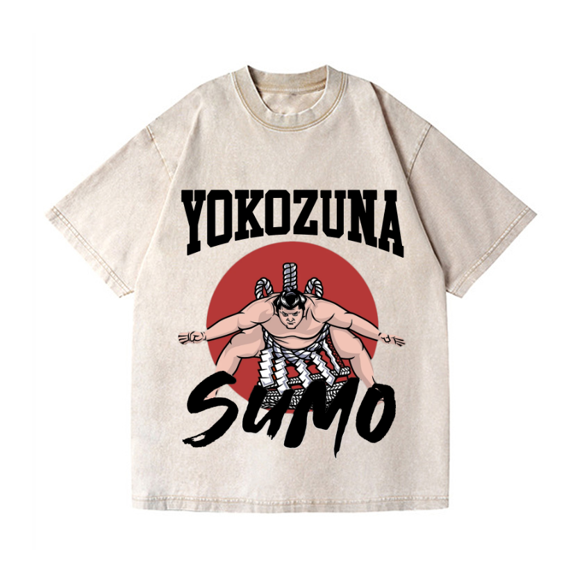 Yokozuna The Highest Honor in Sumo Vintage Wash Japanese Design T-Shirt