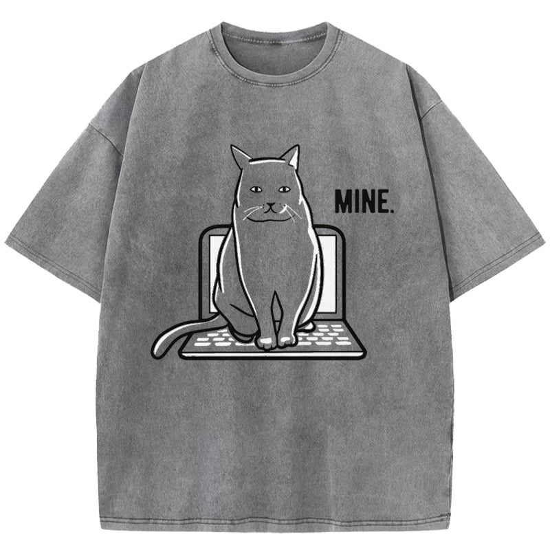 MINE Cat Washed T-Shirt