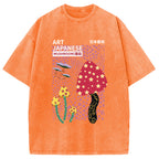 Japanese Art Mushroom Vintage Washed T-Shirt