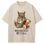 Funny Breakfast Washed T-Shirt