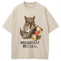 Funny Breakfast Washed T-Shirt