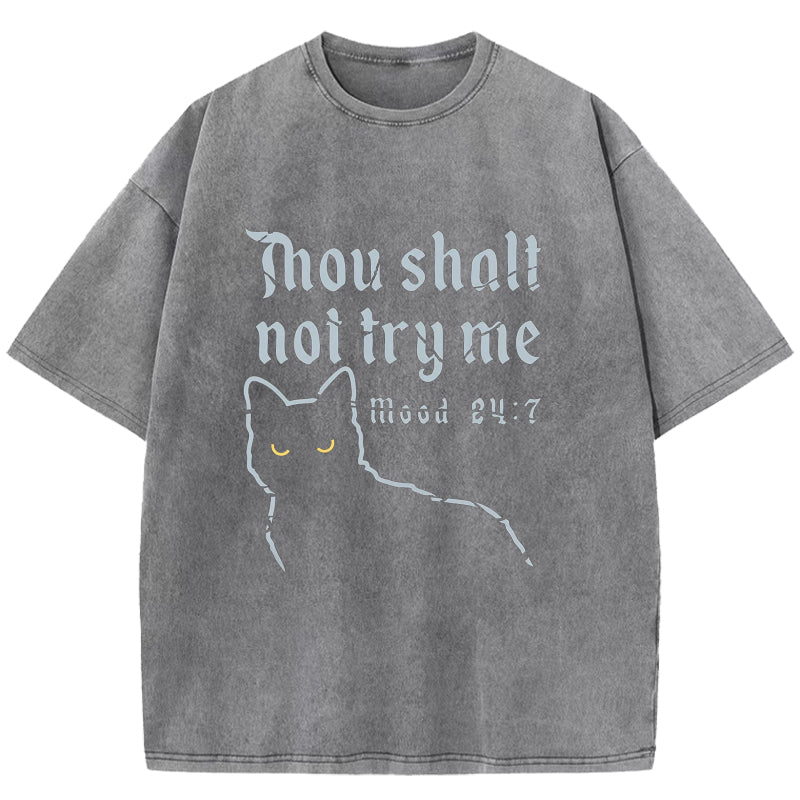Thou Shalt Not Try Me Washed T-Shirt