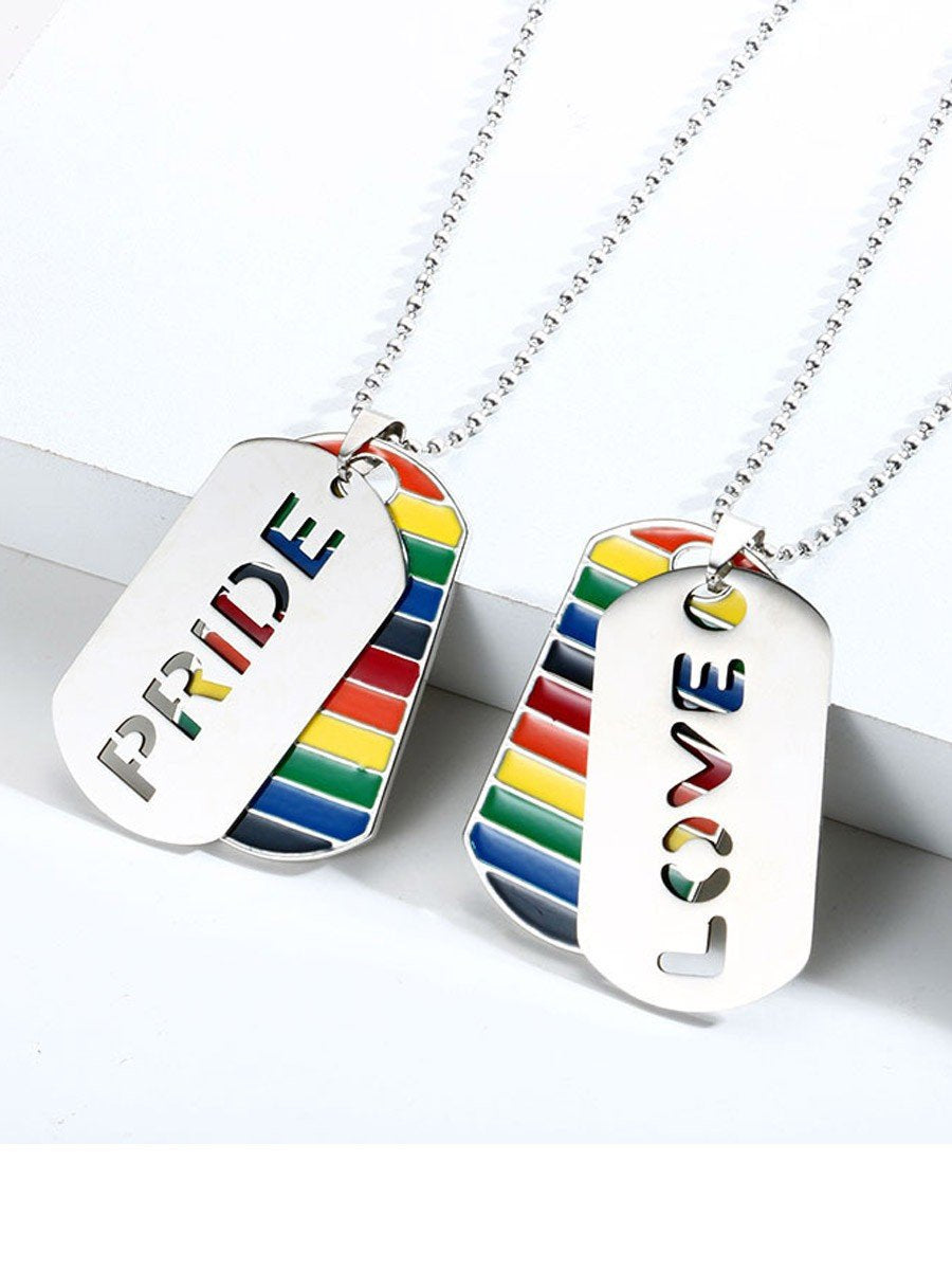 Rainbow Pride Statement Necklace