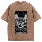 Hypnotic Cat Washed T-Shirt