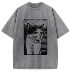Cat's Hateful Eyes Washed T-Shirt