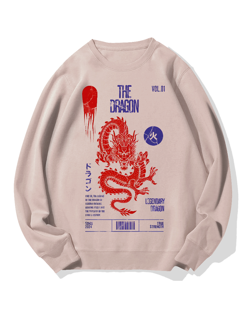 Japanese Dragon Cotton Sweatshirt