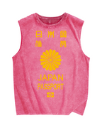 Japan Passport Vintage Distressed Washed Tank Top