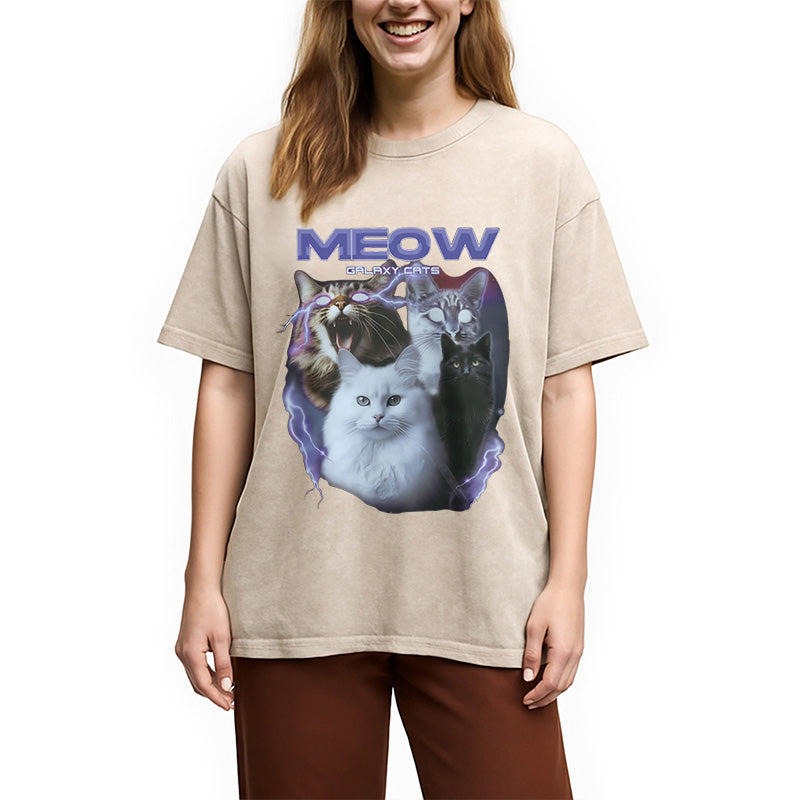 Neow Cat Meme Washed T-Shirt