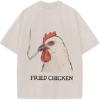 Fried Chicken Last Cigarette Vintage Washed T-Shirt