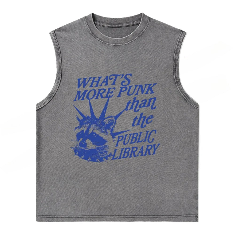 What’s More Punk Than The Public Library Unisex Washed Tank Top