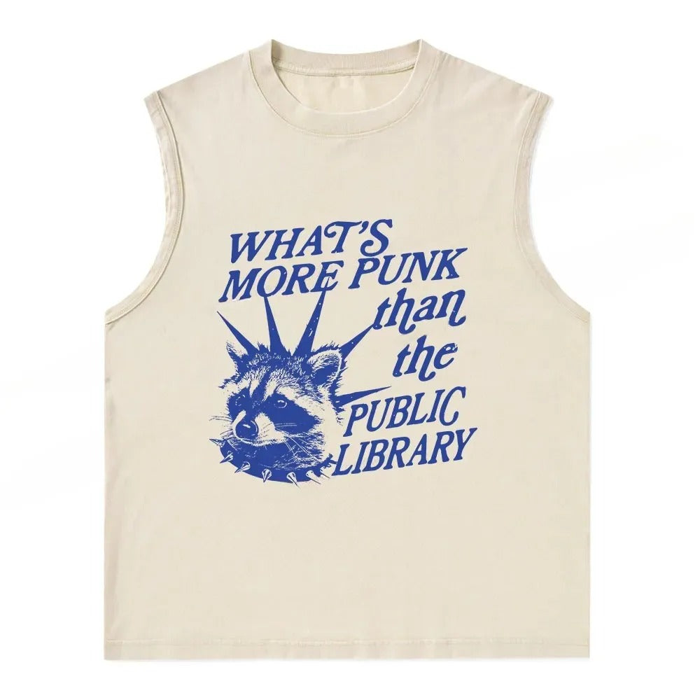 What’s More Punk Than The Public Library Unisex Washed Tank Top