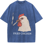 Fried Chicken Last Cigarette Vintage Washed T-Shirt