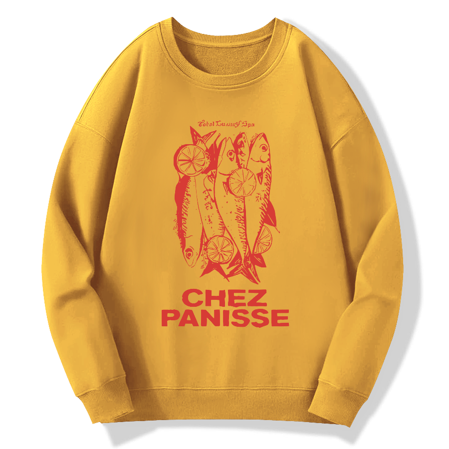CHEZ PANISSE Cotton Pullover Sweatshirt