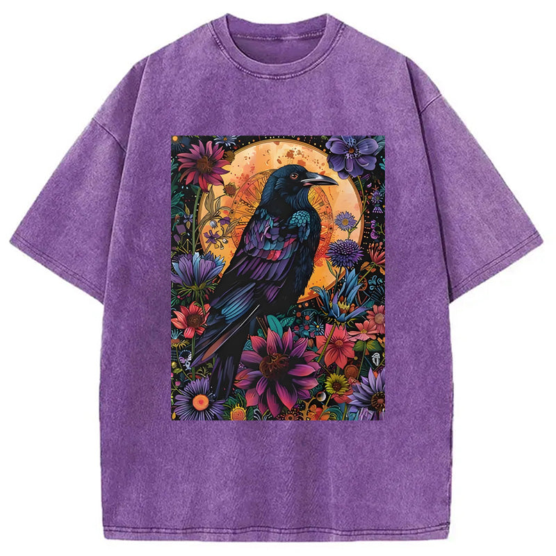 Mandala Crow Washed T-Shirt