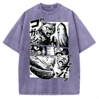 Cat vs Zucchini Vintage Washed T-shirt