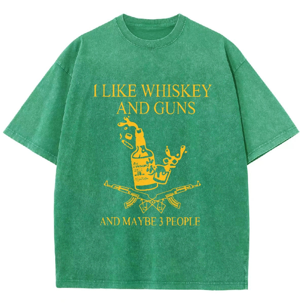 Whiskey Vintage Wash Japanese Design T-Shirt