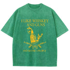 Whiskey Vintage Wash Japanese Design T-Shirt