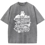 LA&TK&NY Washed T-Shirt